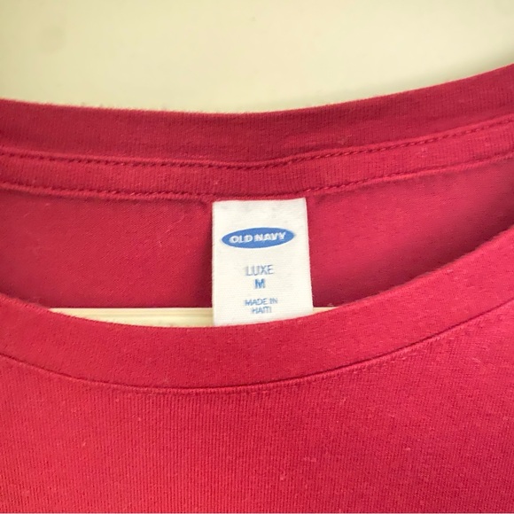 Old Navy burgundy long sleeve luxe, size M. - Picture 4 of 4